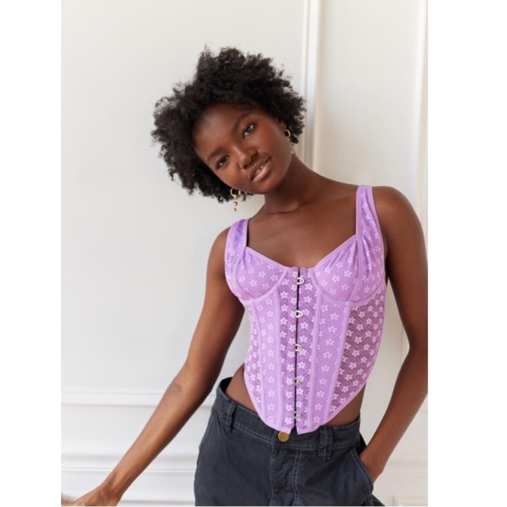 UO Out From Under Wildflower Lace Corset